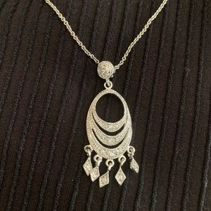 Sterling silver 925 necklace with adorned pendant